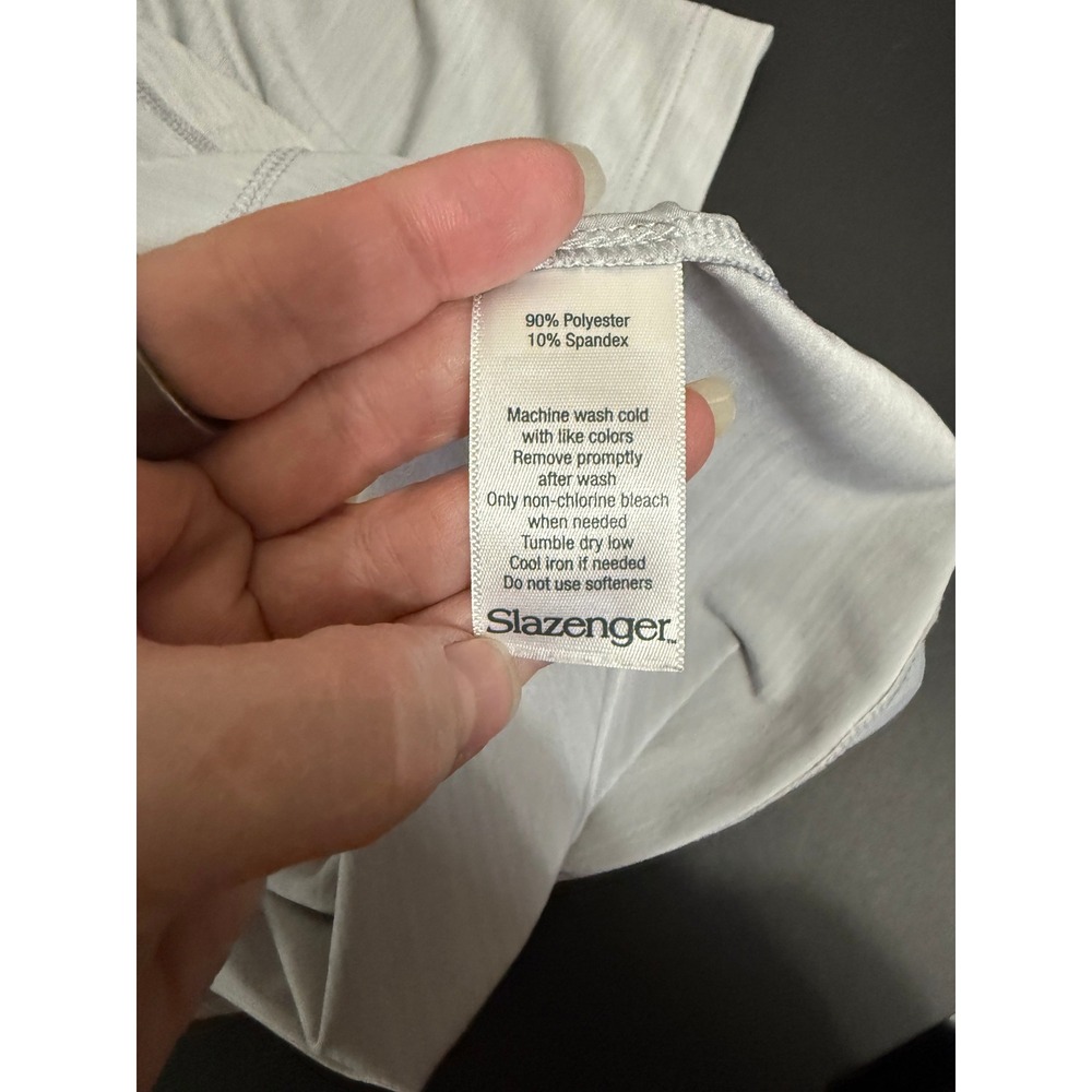 Slazenger Golf Womens Large Gray Quarter Zip Short Sleeve Performance Shirt L - Picture 5 of 5